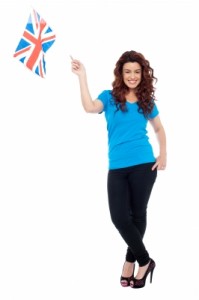 Young Female Holding UK Flag ID-100103591 [stockimages]